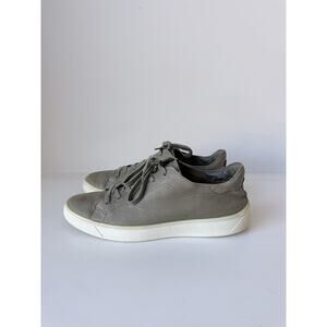 Ecco SOFT Sneakers Comfort Walking Shoes Green Leather Mens Size EU45 US 12